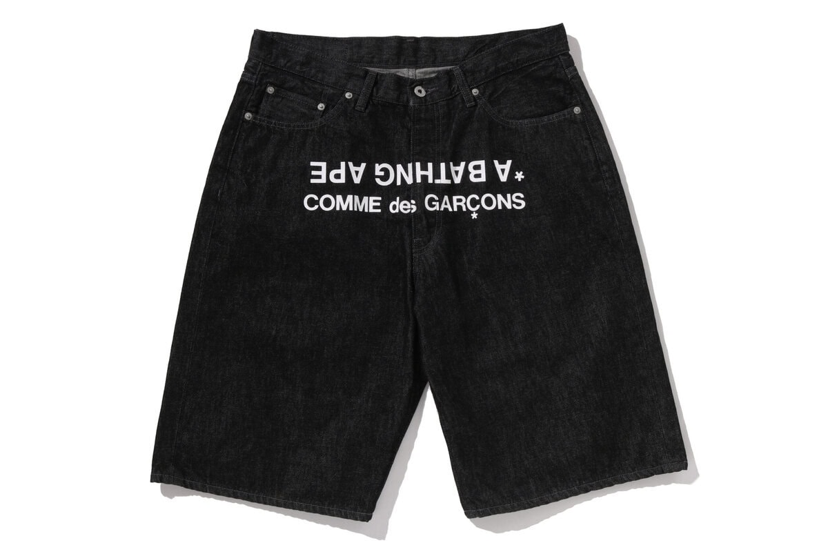 CDG OSAKA X BAPE RELAXED FIT DENIM SHORTS ¥38,500