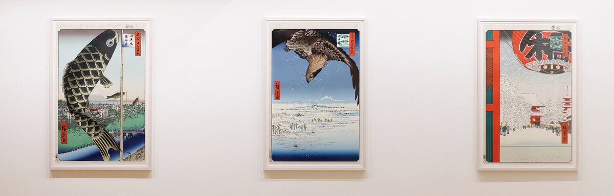 東京・元麻布のカイカイキキギャラリーで開催された、「ジャポニズム」をテーマにした村上隆さんの版画展