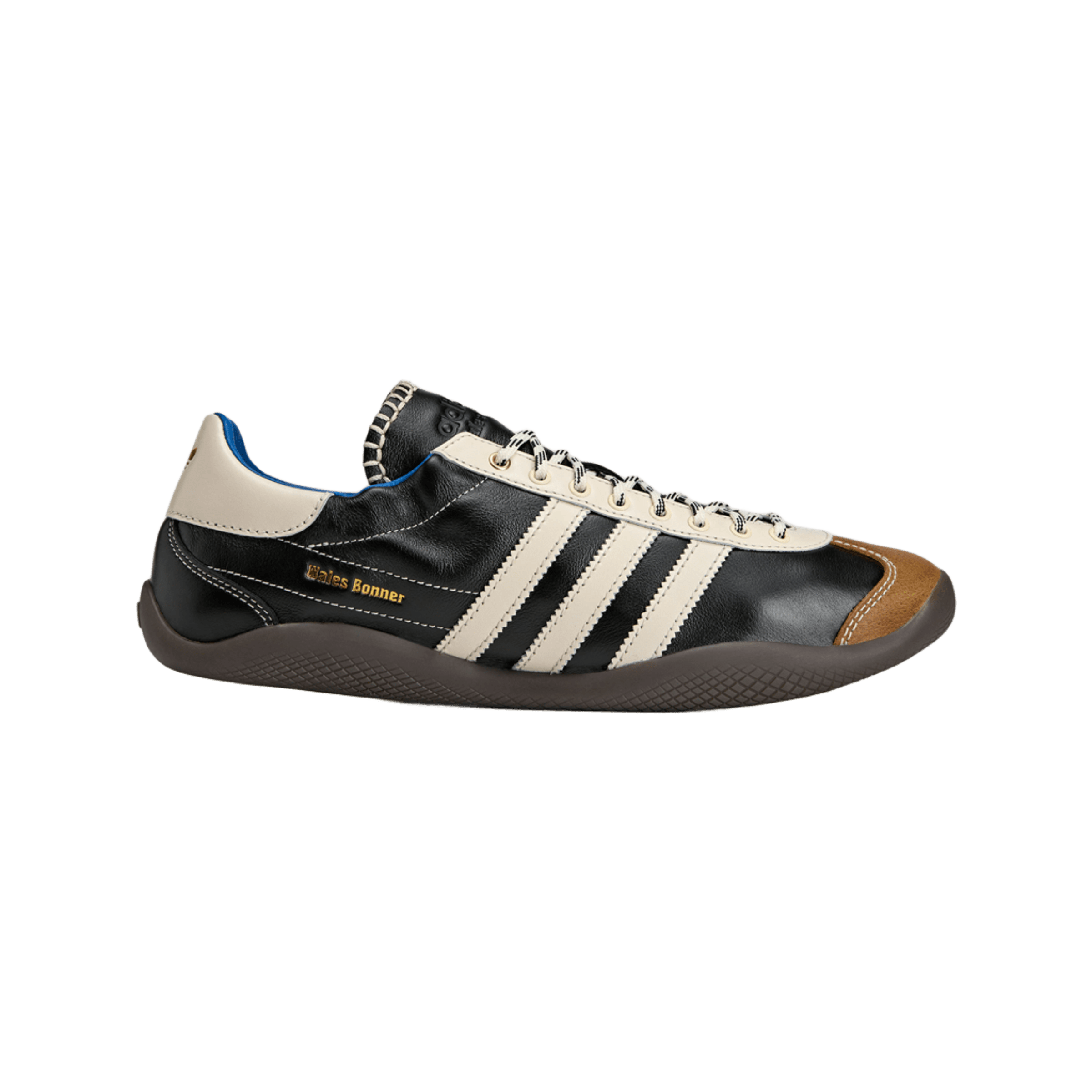 注目モデルのひとつ「WB Karintha」は、ブラックのレザーアッパーにコニャックカラーのレザートゥを組み合わせた一足。ブラジルの職人による手仕事で仕上げたウーブンレザーでアップデートされ、2026年春夏コレクションのファッションショーでも披露された。