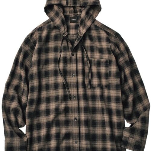 DAWNCE［ダウンス］のフーディチェックシャツ