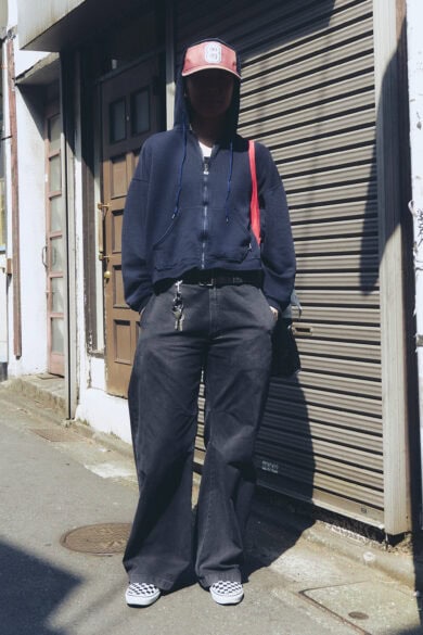 【30代スナップ】足元のヴァンズスリッポンでストリート感を演出