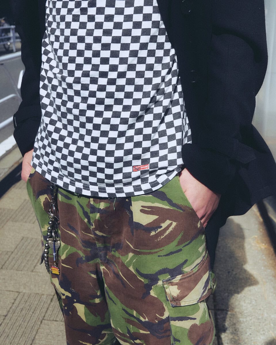 【スナップ】チェッカー柄×迷彩柄でもまとまって見えるワケ