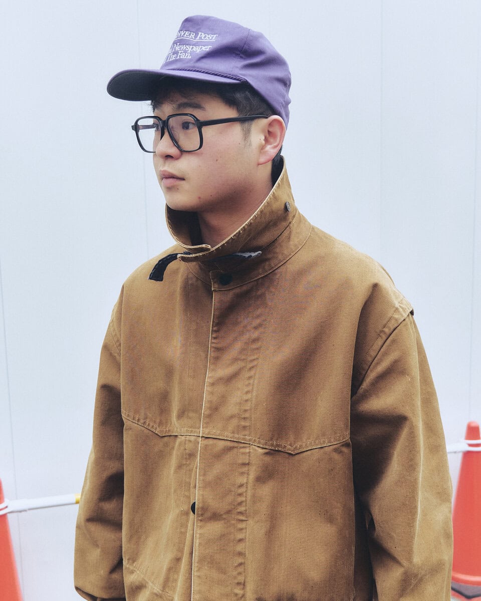 【20代スナップ】キャップのパープルの色みが絶妙なくすみ感
