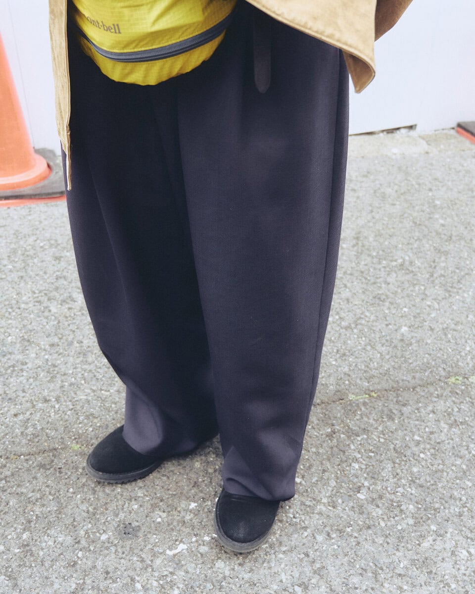 【20代スナップ】キャップのパープルの色みが絶妙なくすみ感