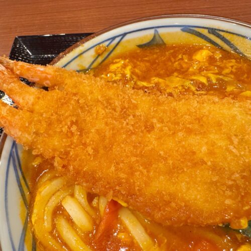 巨大な海老カツはまるでケルベロス！？