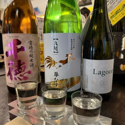 セット④｜〆の3杯：千徳／九尾／越乃寒梅 Lagoon