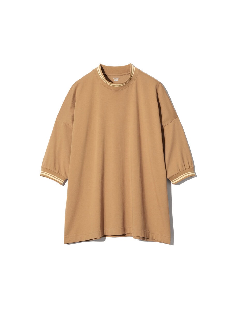 スーピマコットンオーバーサイズTシャツ ブラウン