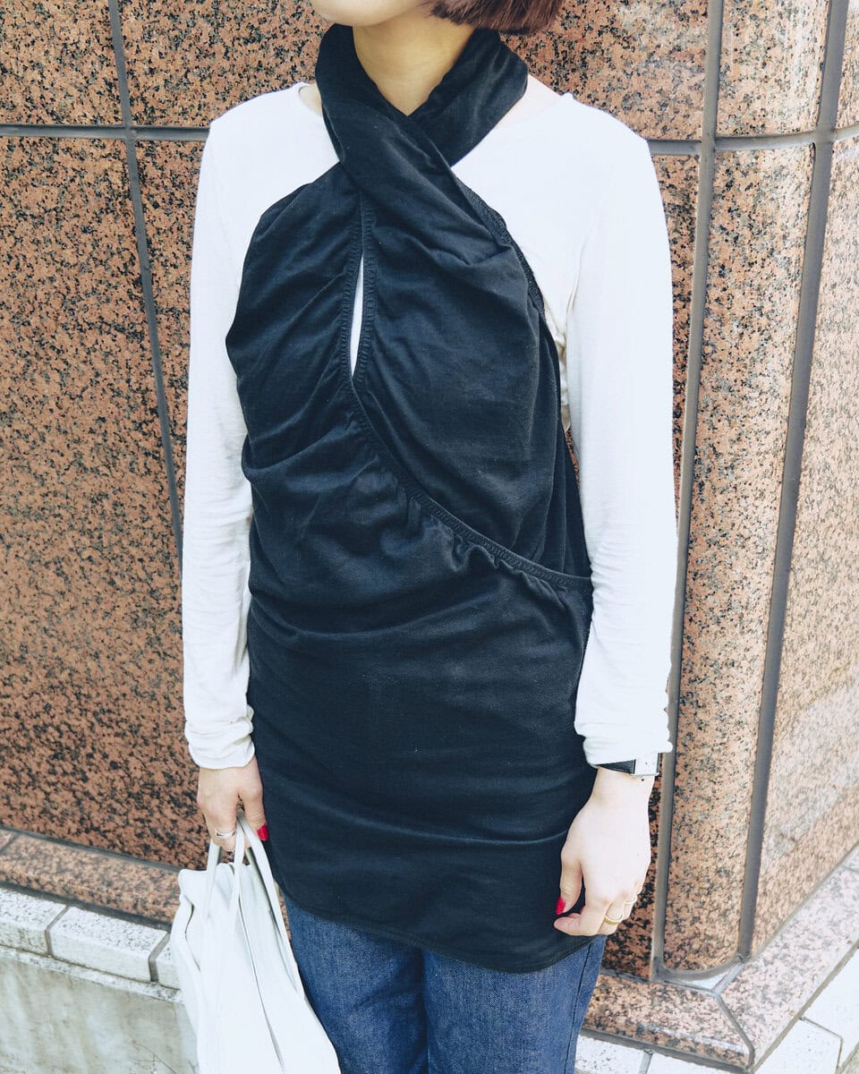 【30代スナップ＠渋谷】お気に入りのpanのトップスが良く見えるように意識したスタイリング