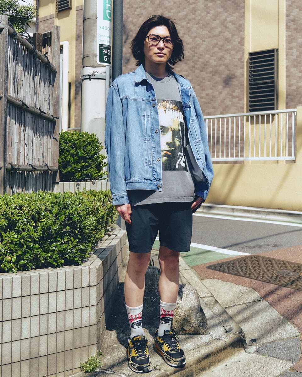【30代スナップ@原宿】渋Tシャツ&渋サングラスで大人の色気を演出