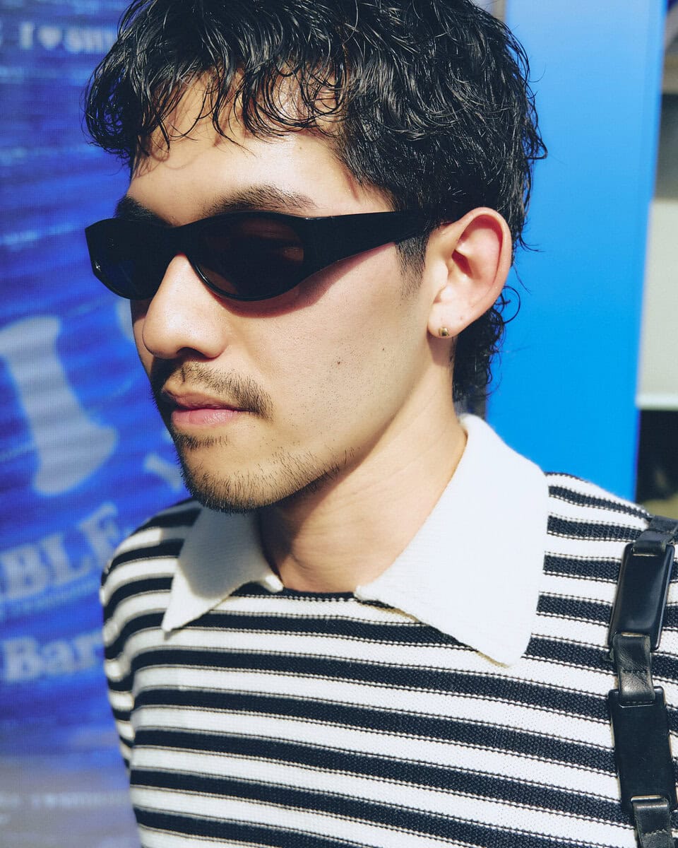 【20代スナップ@渋谷】A.P.C.のボーダートップスでフレンチ感を出しつつ、ウールのスラックスでスタイリッシュに
