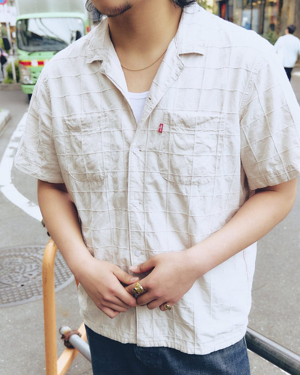 【20代スナップ@原宿】開襟シャツにデニムにサングラス…これぞシンプル王道夏コーデ