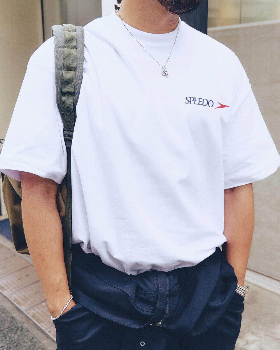 【30代スナップ@下北沢】世界のスイムリーディングブランド「スピード」の白Tシャツがまぶしい