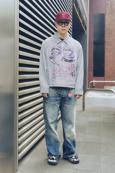 【30代スナップ@渋谷】特にシャツを際立たせた全身「ブレインデッド」スタイル