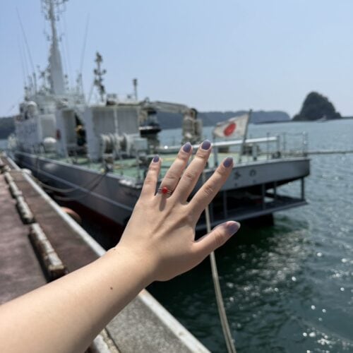 長崎産サンゴの指輪