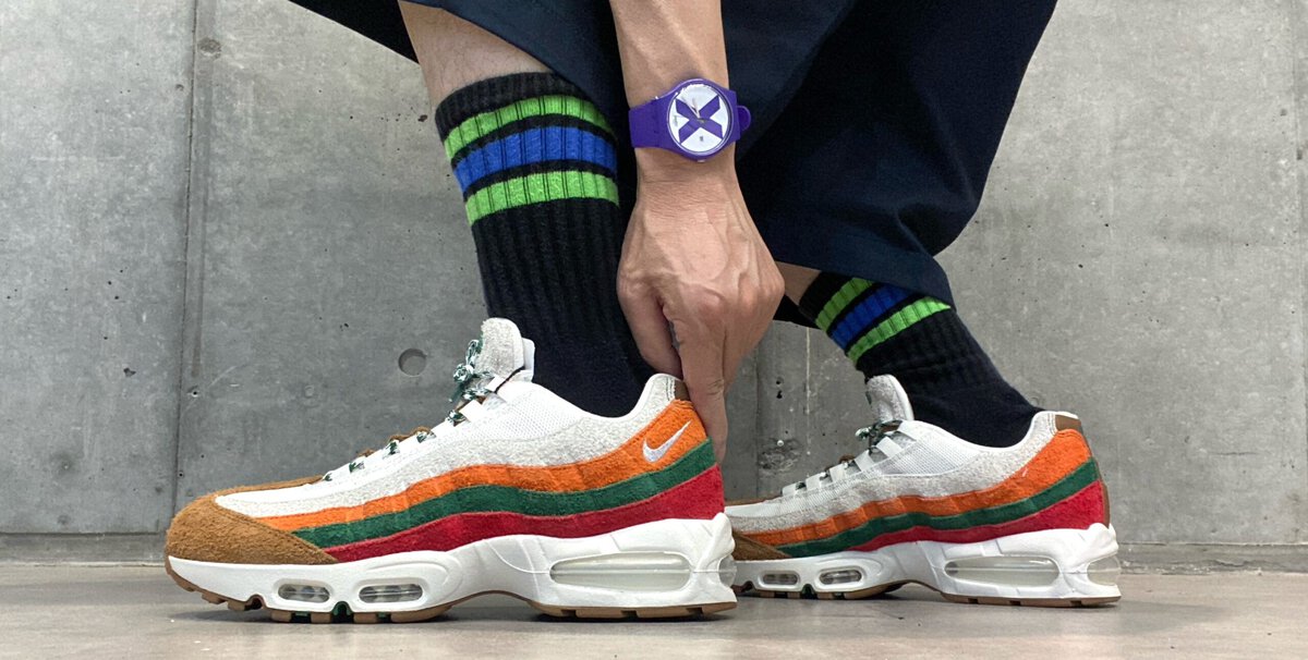 Nike(ナイキ)のエアマックス95 OG ビッグバブル "スポーツグリーン/セーフティオレンジ"