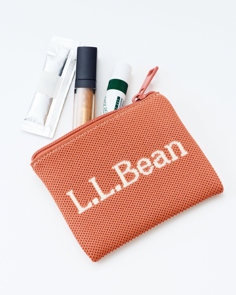 【リンネル11月号付録】［L.L.Bean］（エルエルビーン）秋を先取るニット素材！ロゴ入りバッグ&ポーチ
