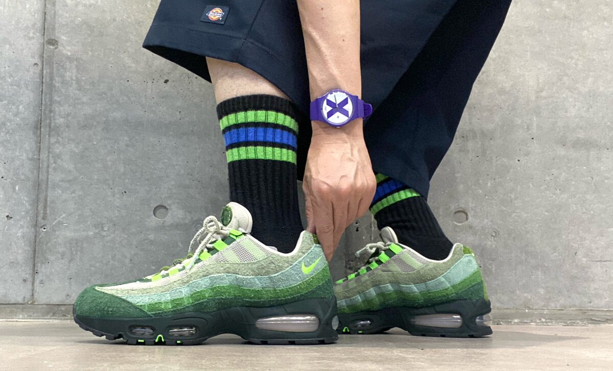 Division Street × Nike(ディビジョンストリート × ナイキ)のエアマックス95 ビッグバブル ダックス オブ ア フェザー "ザウッズ"