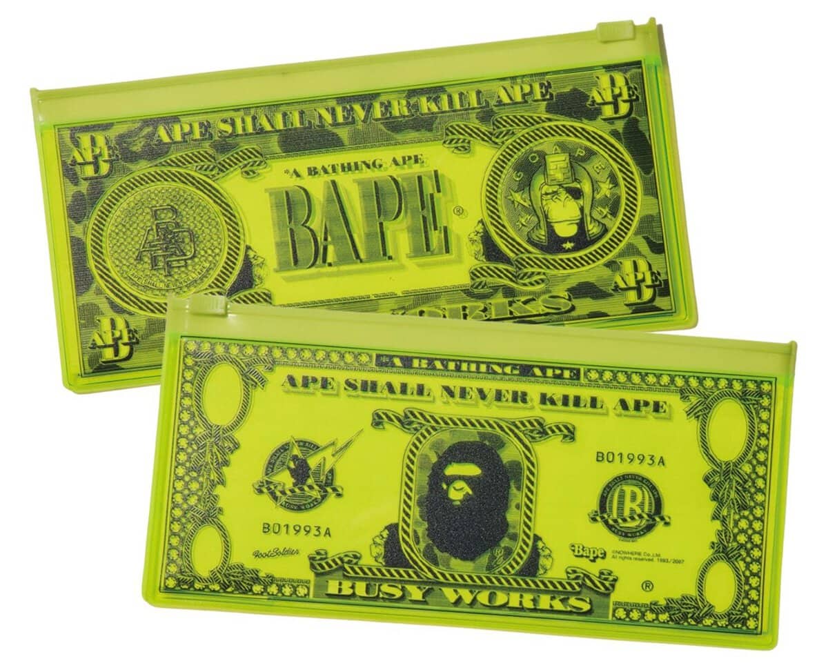 BANKNOTE DESIGN CLEAR POUCH