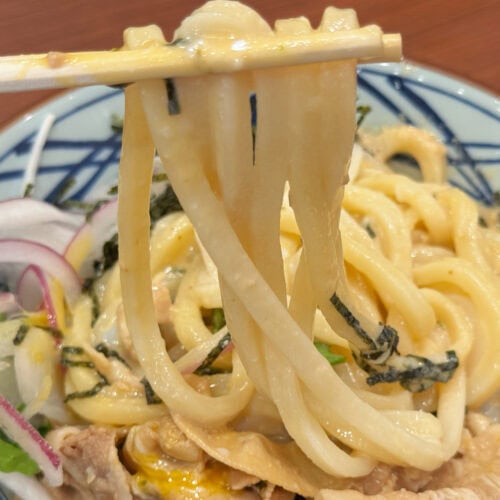 ひんやり冷たい豚しゃぶ、とろ〜り溢れ出る温泉玉子、そしてシャキシャキとしたフレッシュな野菜が見事に一体化!