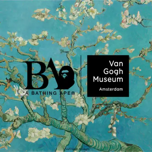 A BATHING APE®（ア ベイシング エイプ®、以下BAPE®）と、オランダ・アムステルダムのVan Gogh Museum（ファン・ゴッホ美術館）による限定カプセルコレクション第2弾が登場。画家Vincent van Gogh（フィンセント・ファン・ゴッホ）の人生の物語と作品から着想を得た今回のコレクション。ゴッホを象徴する名画『ひまわり（Sunflowers）』（1889年）と『花咲くアーモンドの木の枝（Almond Blossom）』（1890年）にフォーカスし、BAPE®を代表するスニーカー「BAPE STA™」と「BE@RBRICK 100％ & 400％」を展開する。