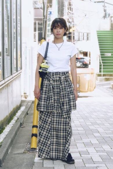 【20代スナップ@原宿】一目惚れしたスカートをメインに見せたいので他はシンプルに