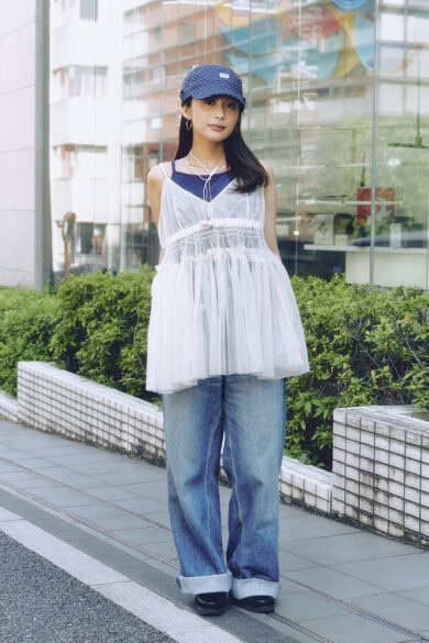 【20代スナップ@渋谷】フリフリなトップスが「バレリーナみたい」でお気に入り