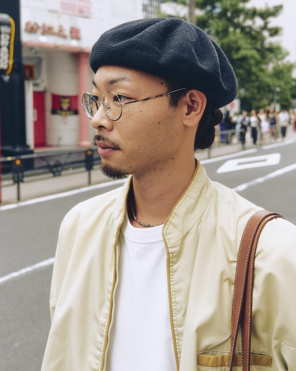 【20代スナップ@原宿】ユニクロとヴィンテージアイテムをうまく融合