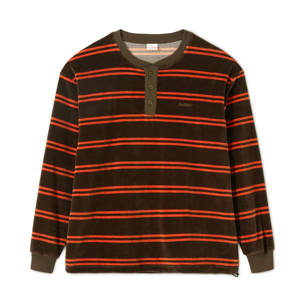 CLASSIC VELOR BORDER HENLEY NECK LONG SLEEVE ¥8,910