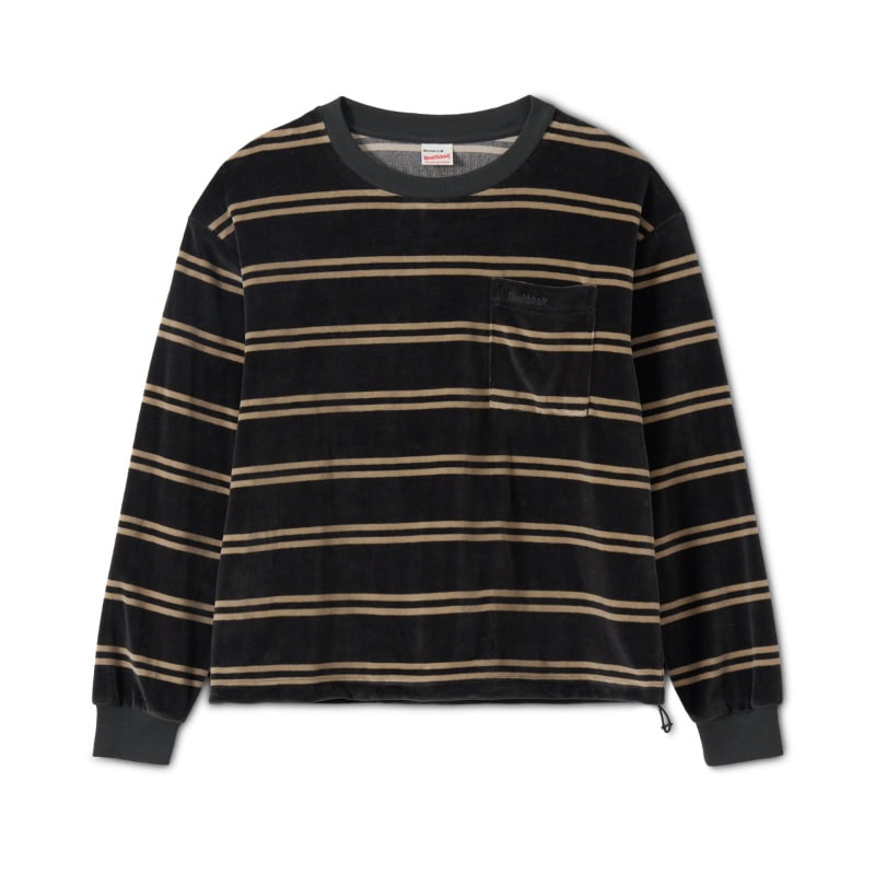 WOMEN’S CLASSIC VELOR BORDER CREW NECK LONG SLEEVE ¥8,360