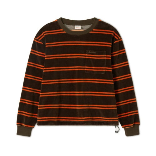 WOMEN’S CLASSIC VELOR BORDER CREW NECK LONG SLEEVE ¥8,360