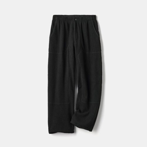ウォームフリースワイドパンツ ブラック