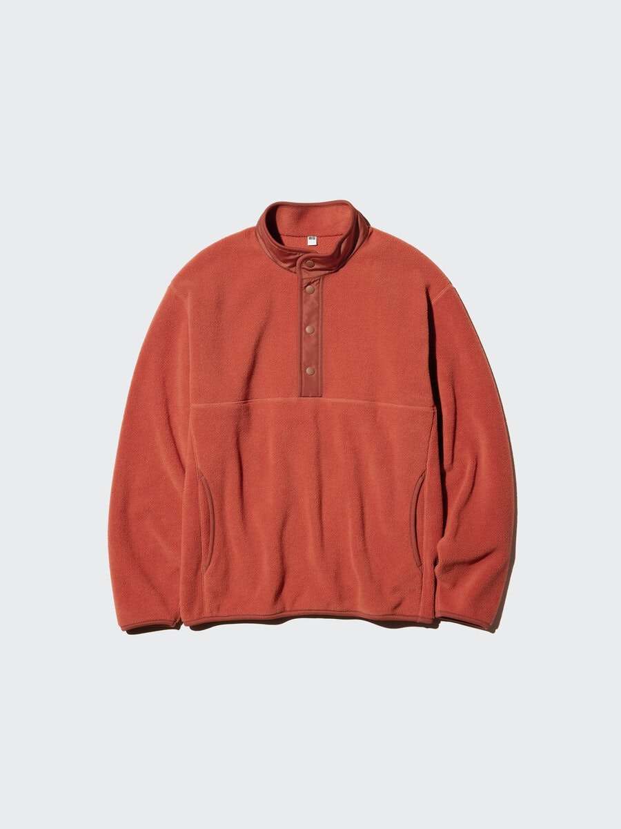 「フリースボタンナッププルオーバー」¥2,990
