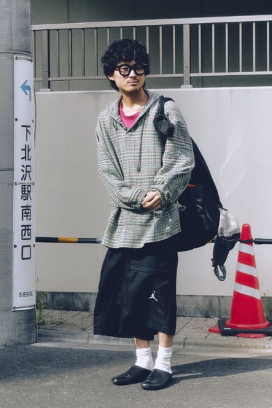 【20代スナップ＠下北沢】グレンチェックのブルゾンで感じる秋気分