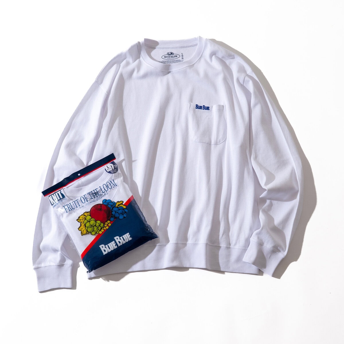 「ロンTの傑作はBLUE BLUEで見つかる」フルーツオブザルームとのコラボ作はニットライクな至高の着心地