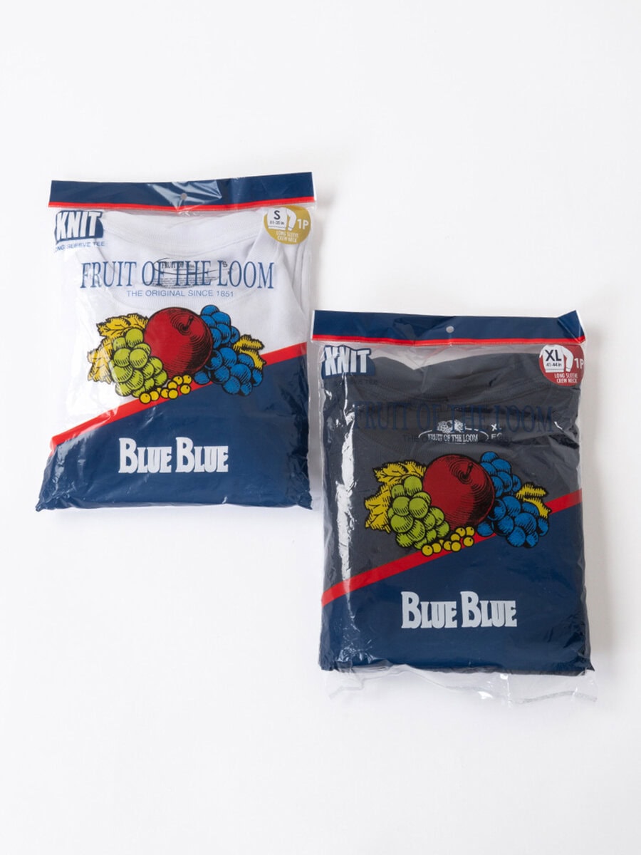 背裏には両ブランドによるオリジナルプリントを施し、パッケージにはFRUIT OF THE LOOMのアーカイブから着想を得たデザインを採用。コラボレーションならではの特別感を添えている。