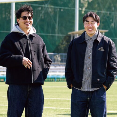 【おしゃれラガーマンの服選び】清水建設江東ブルーシャークス・西端玄汰＆田森海音に学ぶ、ガッチリ体型を活かす“こなれ”シルエット