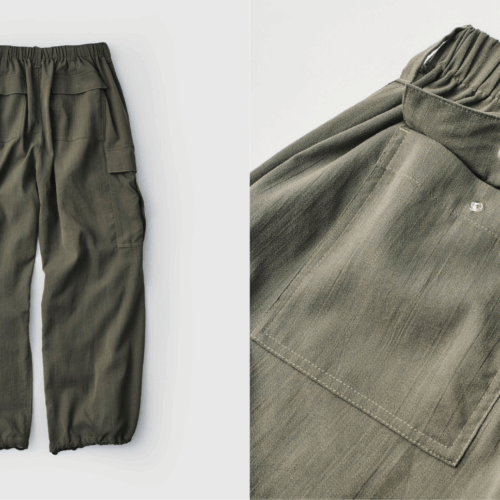 DAWNCE ワイドカーゴパンツのバックとバックポケット