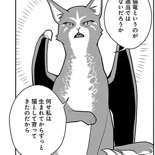 異世界ファンタジー『猫と竜』の一コマ