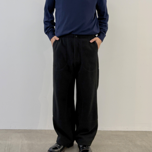 ウォームフリースワイドパンツ 着用
