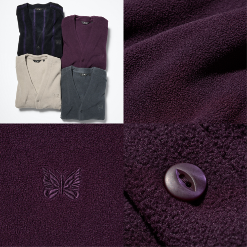 「UNIQLO and NEEDLES(ユニクロ&ニードルズ)」フリースオーバーサイズカーディガンのディテール