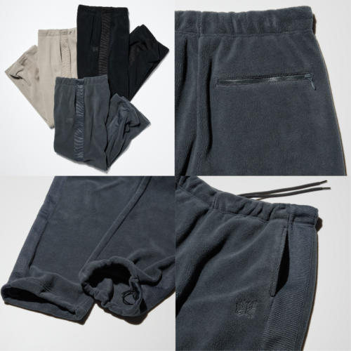 「UNIQLO and NEEDLES(ユニクロ&ニードルズ)」フリースワイドパンツのディテール