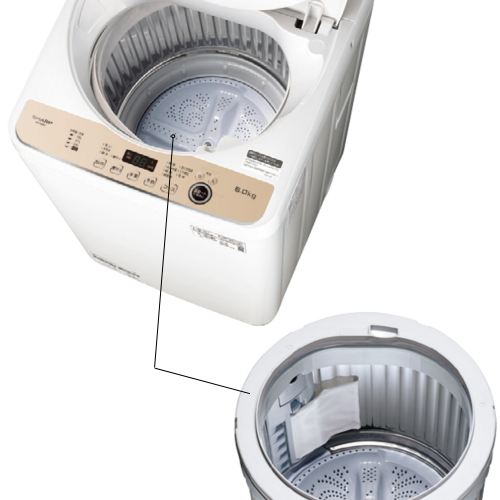 smart一人暮らし家電大賞の「洗濯機部門」で最優秀賞に輝いた「シャープ全自動洗濯機 ES-GE6G」