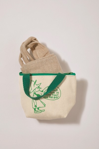 ムーミンコラボのバッグ型ポーチ3点セット（1350円）は春のレジャーに！巾着付き竹製パドルブラシは旅行に最適【GLOW5月号付録】